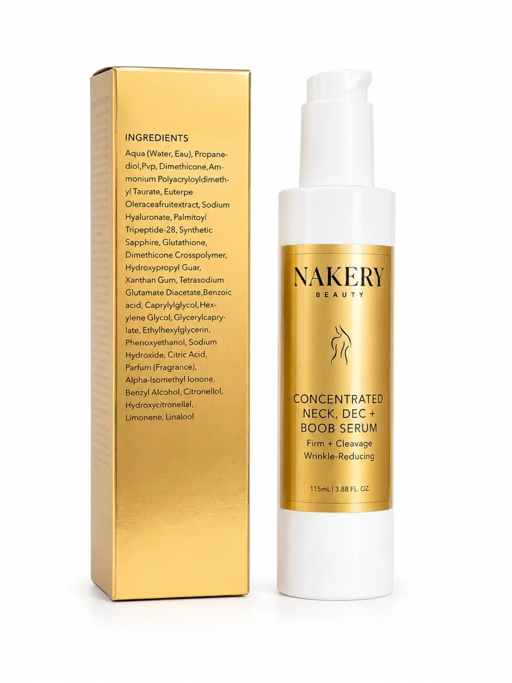 NAKERY Beauty Concentrated Neck, Dec & Boob Serum 115ml Firming Wrinkle Care